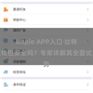 Bitpie APP入口 比特派钱包安全吗？专家详解其全面优势