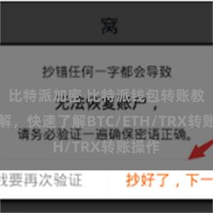 比特派加密 比特派钱包转账教程详解，快速了解BTC/ETH/TRX转账操作