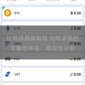 比特派最新教程 比特派钱包可靠性评估：稳定性分析